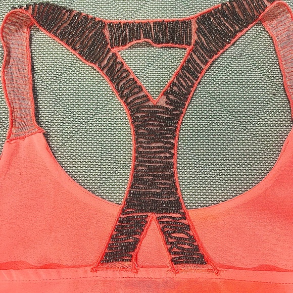 Charlotte Russe Coral Pink Sleeveless Top embellishments with beads. - Picture 6 of 7
